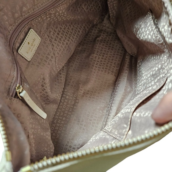 Kate Spade Convertible Shoulder Bag Purse Womens Beige Adjustable Strap 10x14 - Picture 8 of 12